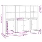 vidaXL Aparador alto 3 piezas madera contrachapada marrón roble vidaXL Aparador alto 3 piezas madera contrachapada marrón roble