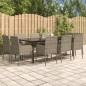 vidaXL Set comedor jardín 11 pzas y cojines ratán sintético negro gris vidaXL Set comedor jardín 11 pzas y cojines ratán sintético negro gris