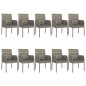 vidaXL Set comedor jardín 11 pzas y cojines ratán sintético negro gris vidaXL Set comedor jardín 11 pzas y cojines ratán sintético negro gris