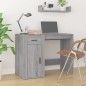 vidaXL Escritorio con armario contrachapada gris sonoma vidaXL Escritorio con armario contrachapada gris sonoma