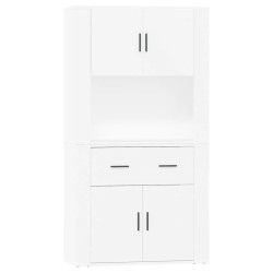vidaXL Aparador alto madera contrachapada blanco