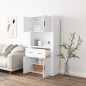 vidaXL Aparador alto madera contrachapada blanco vidaXL Aparador alto madera contrachapada blanco