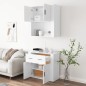 vidaXL Aparador alto madera contrachapada blanco vidaXL Aparador alto madera contrachapada blanco