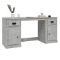 vidaXL Escritorio con armario contrachapada gris hormigón vidaXL Escritorio con armario contrachapada gris hormigón