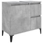 vidaXL Set de muebles baño 3 pzas madera contrachapada gris hormigón