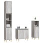 vidaXL Set de muebles de baño 3 pzas madera contrachapada gris sonoma