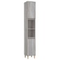 vidaXL Set de muebles de baño 3 pzas madera contrachapada gris sonoma