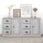 vidaXL Aparadores 2 piezas madera contrachapada gris Sonoma vidaXL Aparadores 2 piezas madera contrachapada gris Sonoma