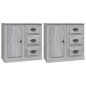 vidaXL Aparadores 2 piezas madera contrachapada gris Sonoma vidaXL Aparadores 2 piezas madera contrachapada gris Sonoma