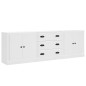 vidaXL Aparadores 3 piezas madera contrachapada blanco vidaXL Aparadores 3 piezas madera contrachapada blanco