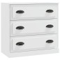 vidaXL Aparadores 3 piezas madera contrachapada blanco vidaXL Aparadores 3 piezas madera contrachapada blanco