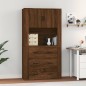 vidaXL Aparador alto madera contrachapada marrón roble vidaXL Aparador alto madera contrachapada marrón roble