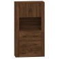 vidaXL Aparador alto madera contrachapada marrón roble vidaXL Aparador alto madera contrachapada marrón roble