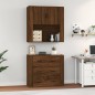 vidaXL Aparador alto madera contrachapada marrón roble vidaXL Aparador alto madera contrachapada marrón roble