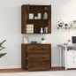 vidaXL Aparador alto madera contrachapada marrón roble vidaXL Aparador alto madera contrachapada marrón roble