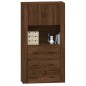 vidaXL Aparador alto madera contrachapada marrón roble vidaXL Aparador alto madera contrachapada marrón roble