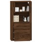 vidaXL Aparador alto madera contrachapada marrón roble vidaXL Aparador alto madera contrachapada marrón roble