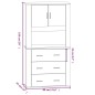 vidaXL Aparador alto madera contrachapada marrón roble vidaXL Aparador alto madera contrachapada marrón roble