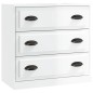 vidaXL Aparadores 2 uds madera contrachapada blanco brillo vidaXL Aparadores 2 uds madera contrachapada blanco brillo
