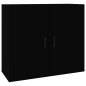 vidaXL Aparadores 3 piezas madera contrachapada negro vidaXL Aparadores 3 piezas madera contrachapada negro