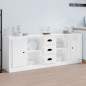 vidaXL Aparadores 3 uds madera contrachapada blanco brillo vidaXL Aparadores 3 uds madera contrachapada blanco brillo