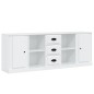 vidaXL Aparadores 3 uds madera contrachapada blanco brillo vidaXL Aparadores 3 uds madera contrachapada blanco brillo