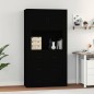 vidaXL Aparador alto madera contrachapada negro vidaXL Aparador alto madera contrachapada negro