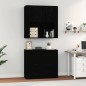 vidaXL Aparador alto madera contrachapada negro vidaXL Aparador alto madera contrachapada negro