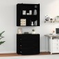 vidaXL Aparador alto madera contrachapada negro vidaXL Aparador alto madera contrachapada negro