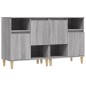 vidaXL Aparadores 2 uds madera contrachapada gris Sonoma 60x35x70 cm vidaXL Aparadores 2 uds madera contrachapada gris Sonoma 60x35x70 cm