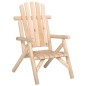 vidaXL Juego de muebles de jardín 3 piezas madera maciza de abeto