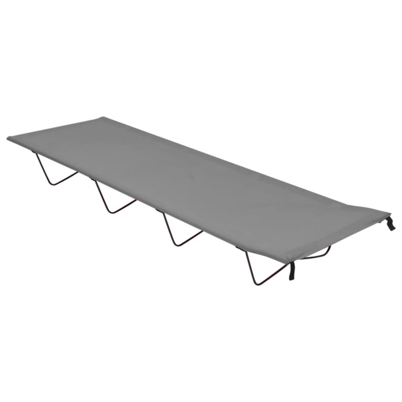 vidaXL Cama de camping tela Oxford y acero gris 180x60x19 cm vidaXL Cama de camping tela Oxford y acero gris 180x60x19 cm