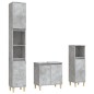 vidaXL Set muebles de baño 2 piezas madera contrachapada gris hormigón vidaXL Set muebles de baño 2 piezas madera contrachapada gris hormigón