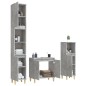 vidaXL Set muebles de baño 2 piezas madera contrachapada gris hormigón vidaXL Set muebles de baño 2 piezas madera contrachapada gris hormigón