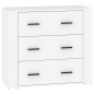 vidaXL Aparadores 3 piezas madera contrachapada blanco vidaXL Aparadores 3 piezas madera contrachapada blanco