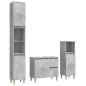 vidaXL Set de muebles baño 3 pzas madera contrachapada gris hormigón vidaXL Set de muebles baño 3 pzas madera contrachapada gris hormigón