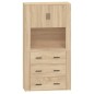 vidaXL Aparador alto madera contrachapada color roble vidaXL Aparador alto madera contrachapada color roble