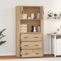 vidaXL Aparador alto madera contrachapada color roble vidaXL Aparador alto madera contrachapada color roble