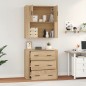 vidaXL Aparador alto madera contrachapada color roble vidaXL Aparador alto madera contrachapada color roble