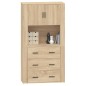 vidaXL Aparador alto madera contrachapada color roble vidaXL Aparador alto madera contrachapada color roble