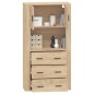 vidaXL Aparador alto madera contrachapada color roble vidaXL Aparador alto madera contrachapada color roble