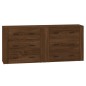 vidaXL Aparadores 2 piezas madera contrachapada marrón roble vidaXL Aparadores 2 piezas madera contrachapada marrón roble