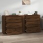 vidaXL Aparadores 2 piezas madera contrachapada marrón roble vidaXL Aparadores 2 piezas madera contrachapada marrón roble