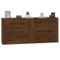 vidaXL Aparadores 2 piezas madera contrachapada marrón roble vidaXL Aparadores 2 piezas madera contrachapada marrón roble