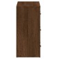 vidaXL Aparadores 2 piezas madera contrachapada marrón roble vidaXL Aparadores 2 piezas madera contrachapada marrón roble