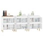 vidaXL Aparadores 3 uds madera contrachapada blanco 60x35x70 cm vidaXL Aparadores 3 uds madera contrachapada blanco 60x35x70 cm