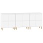 vidaXL Aparadores 3 uds madera contrachapada blanco 60x35x70 cm vidaXL Aparadores 3 uds madera contrachapada blanco 60x35x70 cm