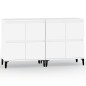 vidaXL Aparadores 2 uds madera contrachapada blanco 60x35x70 cm