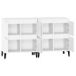 vidaXL Aparadores 2 uds madera contrachapada blanco 60x35x70 cm