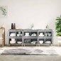 vidaXL Aparadores 3 uds madera contrachapada gris hormigón 60x35x70 cm vidaXL Aparadores 3 uds madera contrachapada gris hormigón 60x35x70 cm